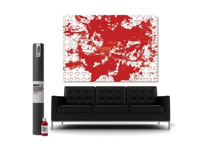 DIY LOVE IS ART Couples Art Kit Canvas Acrylic Abstract Large Handmade RED PAINT