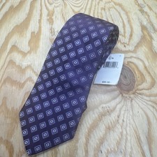 Michael Kors Purple Geometric Silk Tie NWT Dress Necktie Wedding Formal