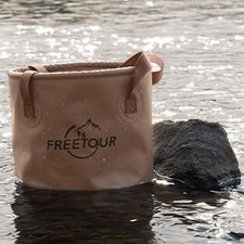 Collapsible Bucket 5 Gallon, Portable Collapsible Bucket with Handle, Folding...