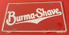 Burma-Shave Booster License Plate Razor Barber Shop