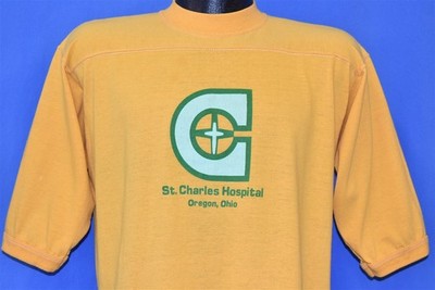 vtg 80s ST. CHARLES HOSPITAL LOGO OREGON OHIO JERSEY SPORT T STEDMAN t-shirt L