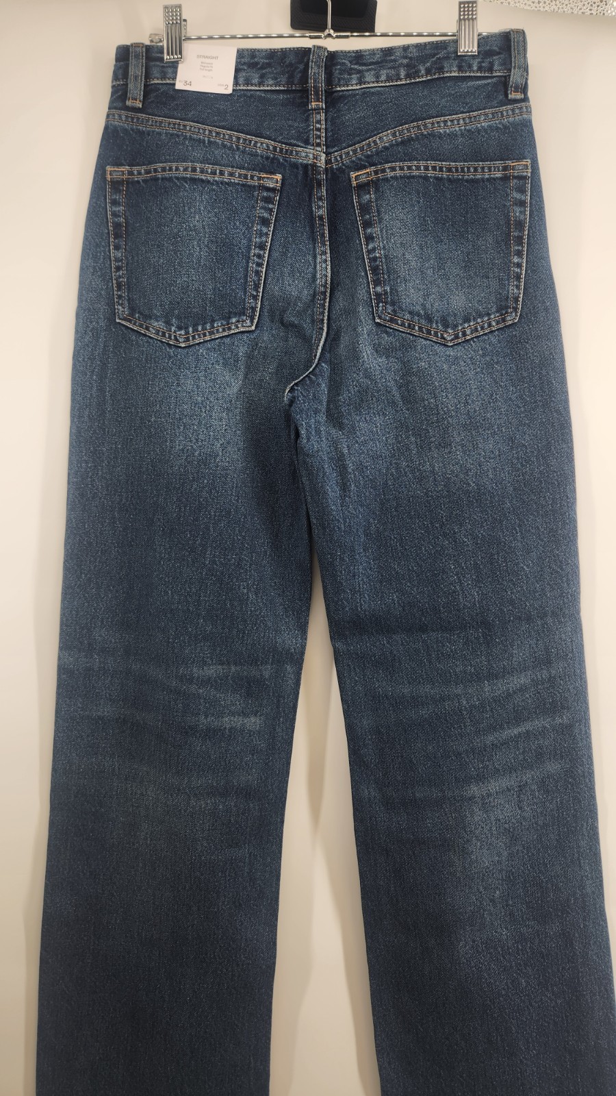 Mango MNG Women's Blue Size 2 Miami Medium Rise Straight Fit Jeans NWT thumbnail 10