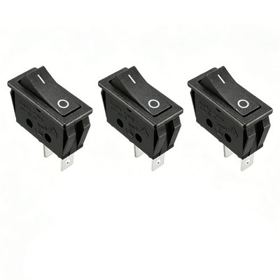 3 Pcs AC 250V/16A 125V/16A Snap In Boat Rocker Switch