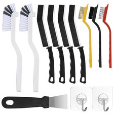 12Pcs Crevice Cleaning Brush Set,Hard Bristle Cleaning Supplies for Deep Cleanin