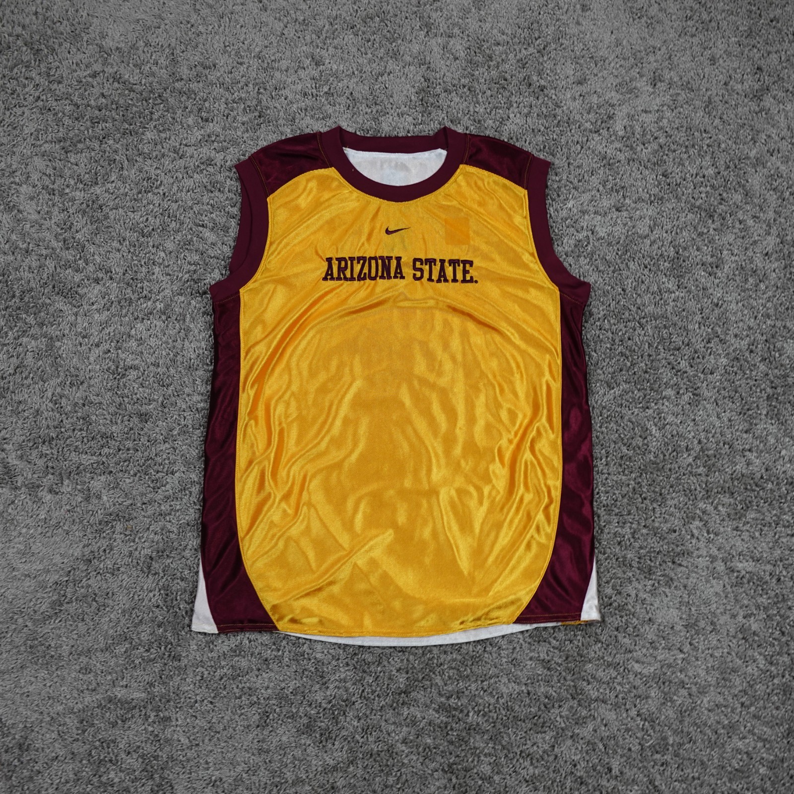 Vintage ASU Sun Devils Tank Top Mens XL Nike Reversible Center Swoosh Sleeveless