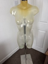 Female Mannequin On Adjustable Stand 92cm Torso Plus Chrome Stand