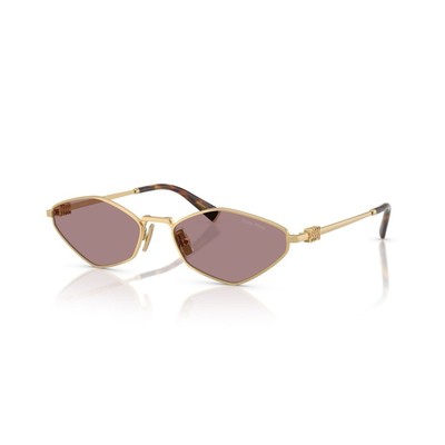 MIU MIU MU 56ZS 5AK20I Gold Light Purple Brown Lens Women