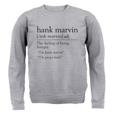 Hank Marvin: Definition - Kids Hoodie / Sweater - Marv Funny Slogan Hungry Food