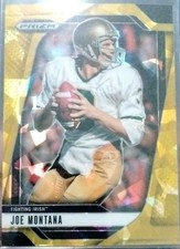 2025 Panini Prizm Draft Picks - Joe Montana #184 Gold Ice Prizm