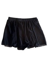 Danskin Now Girls L 10/12 Skirt Black Sheer Stretch Waist Pull On Layer