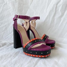 Lanvin studded platform sandal heels, 40.5