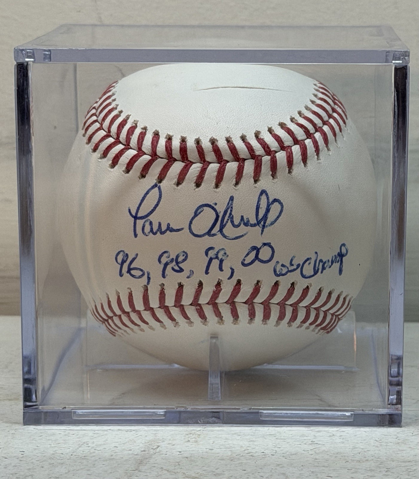 Paul O'Neill Signed Autographed Inscribed 96 98 99 00 WS Champs Baseball PSA COA
