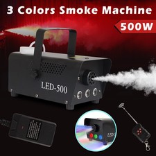 Fog Smoke Machine Fogger 500W RGB LED Party Club Disco DJ Effect Wireless Contro
