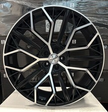 4 x 22" AUDI Q8 2018-2026 RIVIERA RV198 MATT BLACK POLISHED FACE 10J ALLOYS
