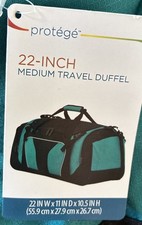 22-inch Medium Travel Duffel Bag. Brand New With Tags  Teal And Black. Folds 