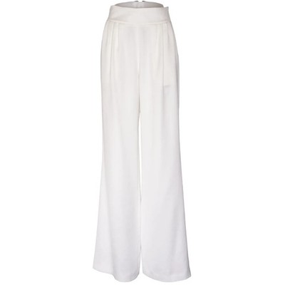 Hugo, Palazzohose, Größe: 34/36, Weiß, Baumwolle/Recyceltes Polyester #Kml