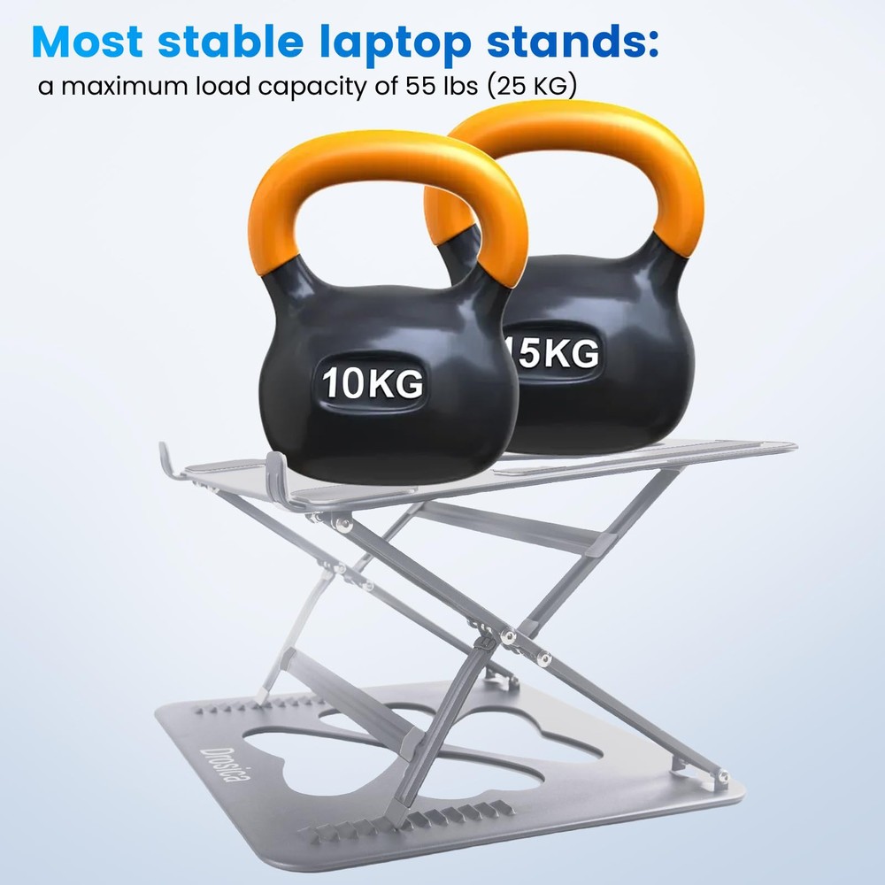 Adjustable Laptop Stand for Desk Holds 10-20 Inch Laptops Up to 55 lbs