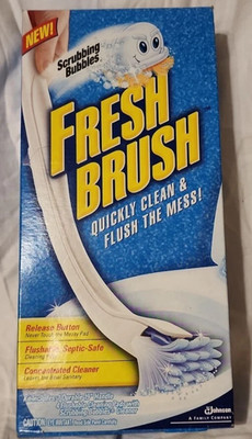 Scrubbing Bubbles Fresh Brush Starter Kit Toilet NOS Flushable Pads