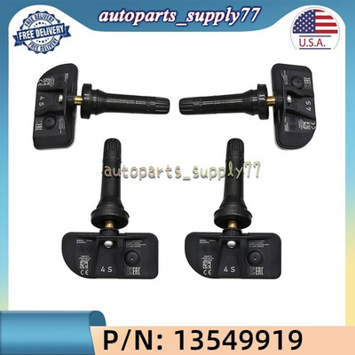 #ad #ad 4pcs Tyre Pressure Sensor TPMS 433MHz For 2022 2024 GMC Sierra Yukon Chevy Tahoe $31.99
