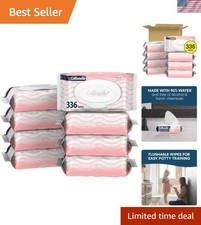 Fragrance-Free Flushable Wet Wipes - Gentle Care for Sensitive Skin 336 Count 