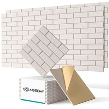 Soundsbay 18-Pack Brick Acoustic Panels, Self-Adhesive Polyester, 12"X12"