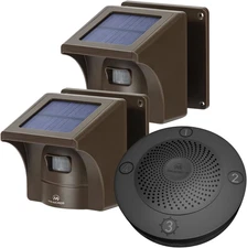 EMACROS Long Range Solar Wireless Driveway Alarm Outdoor Weather Resistant & &