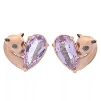 Cavill Lavendel Amethyst Ohrringe 2,88Ct RoséGold Sterlingsilber Damen
