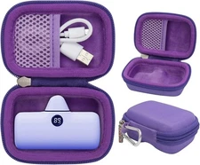 khanka Hard Travel Case Compatible with iWALK Small Portable Charger Purple 