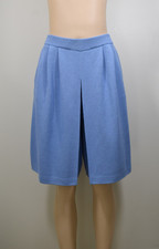 VTG ST. JOHN COLLECTION by Marie Gray Santana Knit Pleated Culotte Pants Blue 8