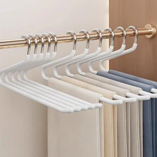 10-Pack Open Ended Pants Hangers Non Slip for Women Men Heavy Duty Metal Jea