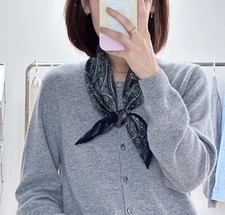 70 cashmere 30 silk cashew nut double side printed square Wrap shawl 25'' new