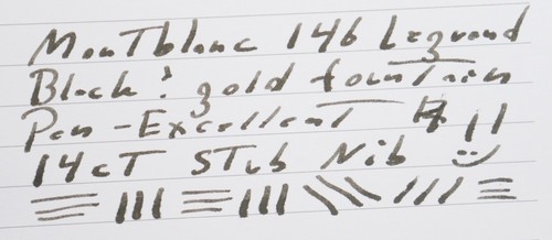Montblanc 146 Legrand Black & Gold Fountain Pen In Box - 14ct Stub Nib - 1987 - 第 11/11 張圖片