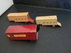 MATCHBOX LESNEY LOT OF TWO CATTLE TRUCK TRAILERS AND A FREIGHTER TRAILER--Y634
