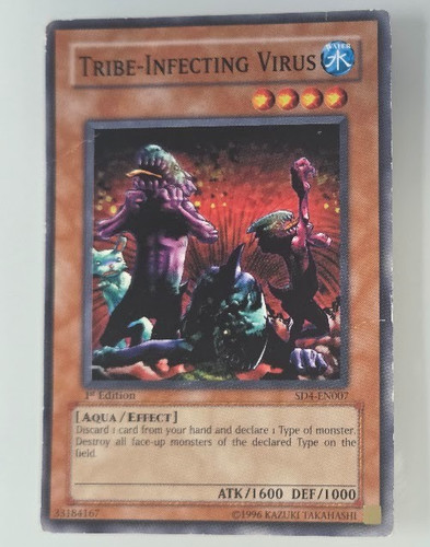 Tribe-Infecting Virus SD4-EN007 YuGiOh Structure Deck: Fury from the Deep card