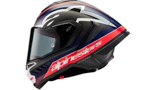 Supertech R10 Helmet Matte Black/Carbon Red Fluo/Blue - Medium 8200224-1383M