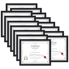 8.5 x 11 Picture Frame Set of 15, Black Photo Frames 8.5 by 11 for Certificat...
