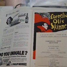 Paris '90 Theater Playbill/Program Shubert Theatre "Cornelia Otis Skinner" 3 Pcs