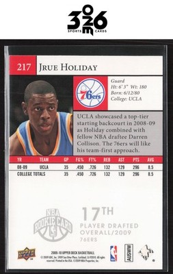 Jrue Holiday 2009-10 Upper Deck Rookie #217 | eBay