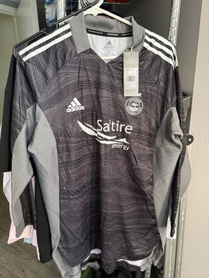 #ad Adidas Aberdeen FC Scotland Goalie Black Soccer Jersey Rare BNWT $28.00