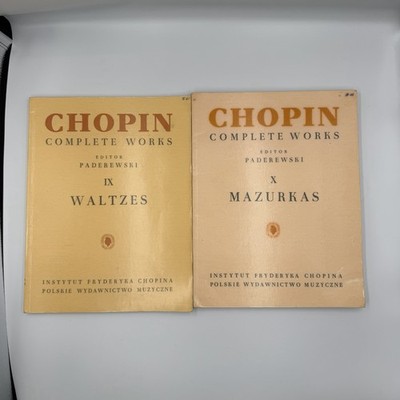 Vintage 1950s Chopin Complete Works IV and X- Mazurkas,Waltzes Piano Music Book