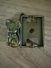 Vintage AMC USA Mini Brass Mouse Photo Frame