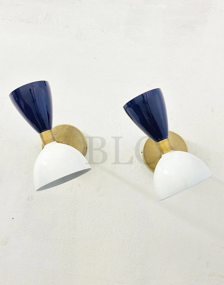 Pair of 1950s Italian Sconce Handmade Stilnovo Wall Lamp Christmas Gift - Image 4 of 4