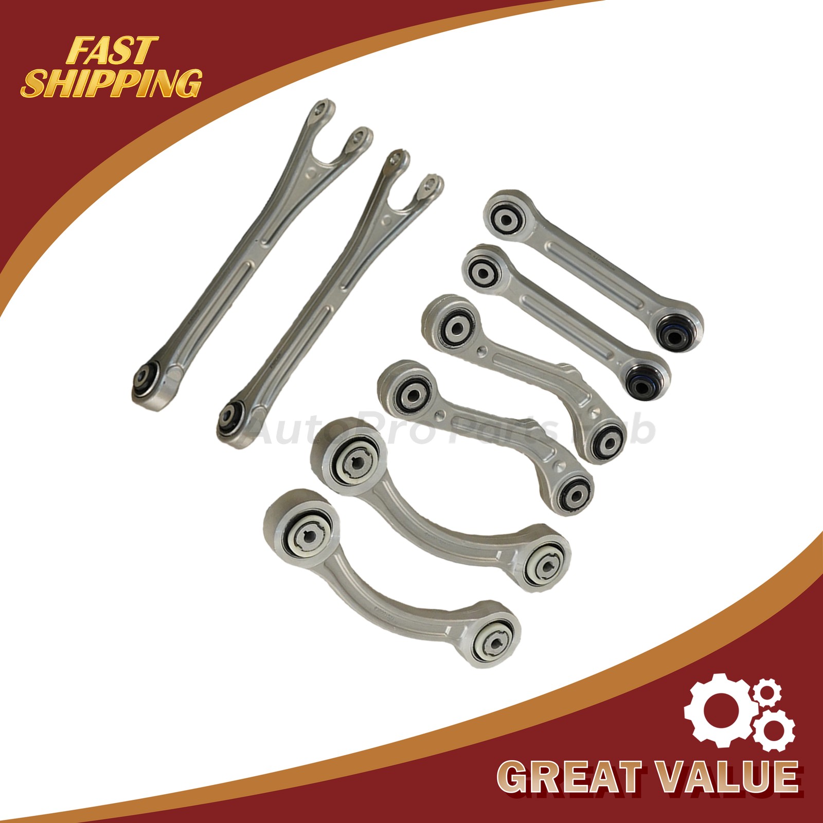 NEW 8PCS Fit Maserati Ghibli Quattroporte 14-16 Rear Suspension Control Arm Set
