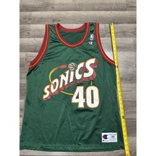 Vintage 90s Shawn Kemp Seattle SuperSonics Sonics Champion Jersey Size 48 USA