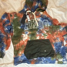 Akoo Hoodie Mens Small Orange Multi Habuka Ti...
