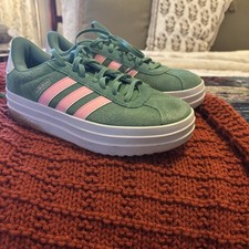 Adidas VL Court Bold Sportswear Sneakers Shoes Green White IH0365 Women's