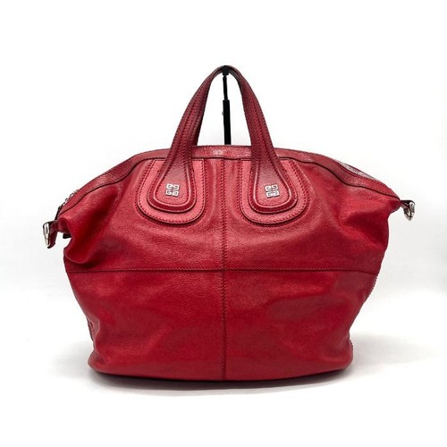 Givenchy Nightingale 2Way Handbag Shoulder Bag Leather Red