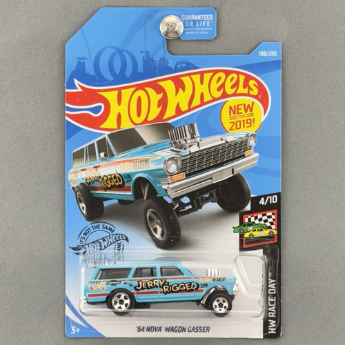 Hot Wheels 2019 HW Race Day – '64 Nova Wagon Gasser #198 – Nuovo