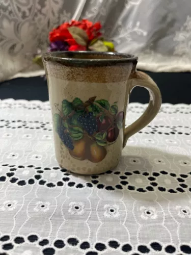 Set of 2 Monroe Salt Works "Fruit" Mugs 4"