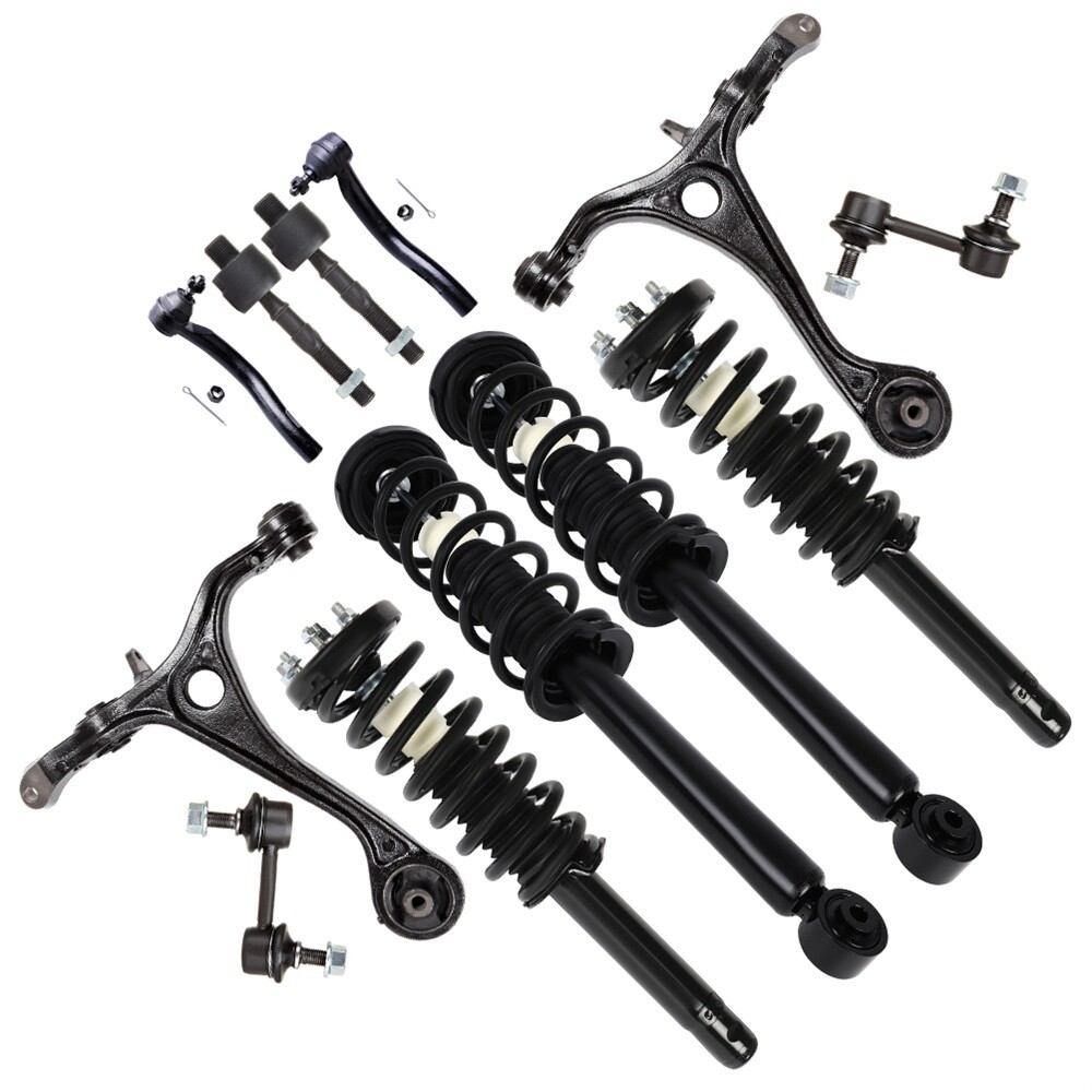 04-08 Acura TSX Suspension Kit w/ Struts Shocks Springs Control Arms Tie Rods Sway Bars